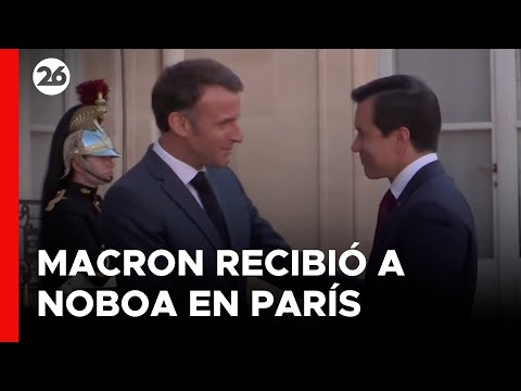 Macron recibió en París a su par de Ecuador con el clima y la seguridad en agenda