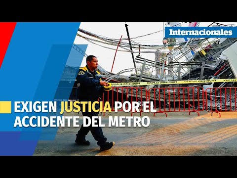 Mexicanos se manifiestan para exigir justicia por el accidente del metro