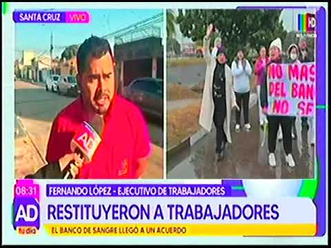 22072024 FERNANDO LOPEZ TRABAJADORES DEL BANCO DE SANGRE LLEGARON A UN ACUERDO BOLIVISION