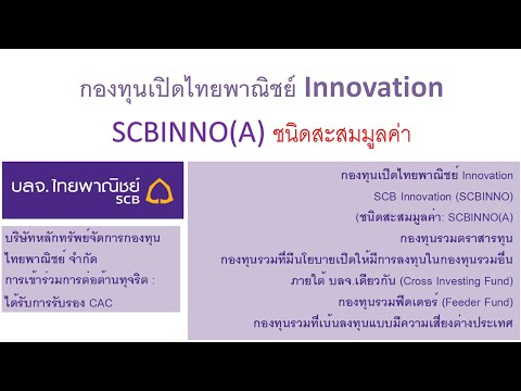 SCBINNO(A) กองทุนเปิดไทยพาณิชย SCBINNO(A) กองทุนเปิดไทยพาณิชย