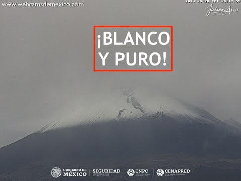 #POPOCATÉPETL | ¡Nevado y espectacular! El #Volcán #EnVivo