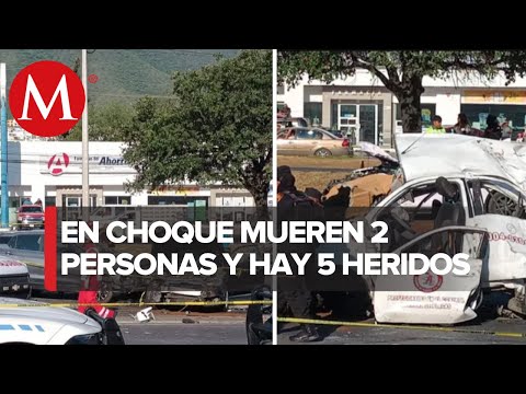 Chocan cuatro vehículos en la avenida Garza Sada en NL; reportan dos personas muertas