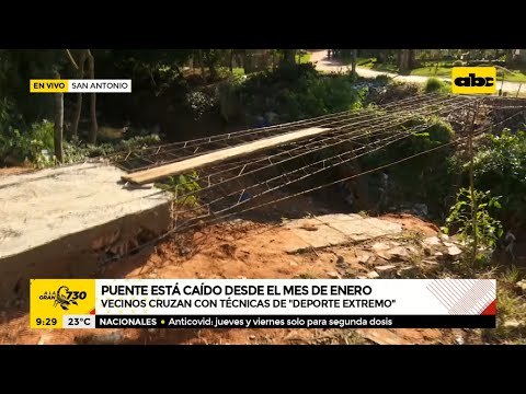 San Antonio: Puente está caído desde enero