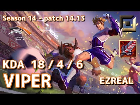 【KRサーバー/C1】HLE Viper エズリアル(Ezreal) VS カイサ(Kai’sa) BOT - Patch14.13 KR Ranked【LoL】