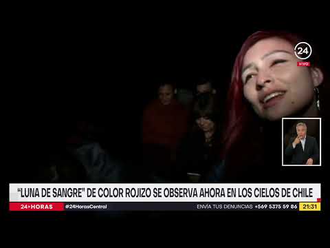 Luna de sangre de color rojizo se observó en los cielos de Chile | 24 Horas TVN Chile