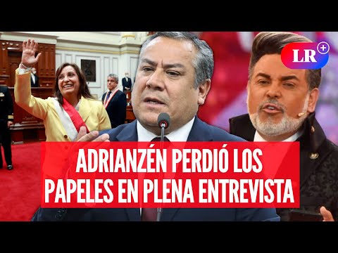 GUSTAVO ADRIANZÉN estalla tras pregunta sobre DINA BOLUARTE y ANDRÉS HURTADO  | #LR