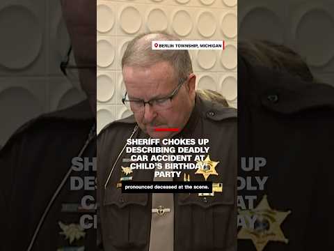 Sheriff chokes up describing deadly car accident at child's birthday party