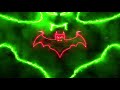 Neon Glow light halloween footage.Tunnel Background.Scary Bat Shape Creepy Halloween Neon Glow Light