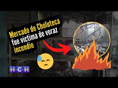 Cinco puestos fueron víctimas de voraz incendio en el Mercado Inmaculada concepción en Choluteca