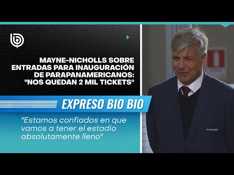 Mayne-Nicholls sobre entradas para inauguración de Parapanamericanos: Nos quedan 2 mil tickets