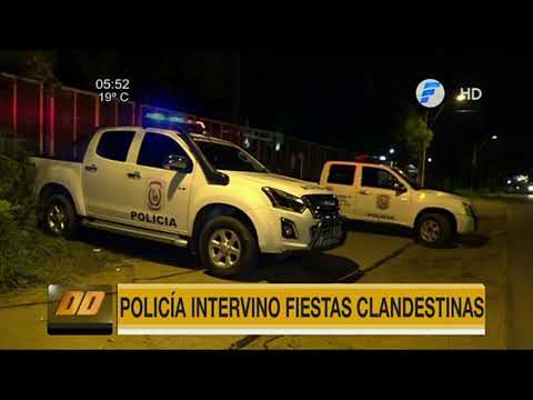 Policía intervino fiesta clandestina y varios locales en Asunción y Central
