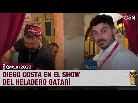 DIEGO COSTA en el SHOW del HELADERO QATARÍ