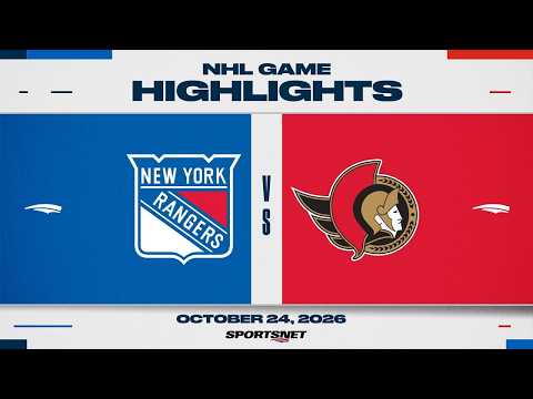 NHL 하이라이트 | 텍사스 레인저스 vs Senators - 2026년 10월 25일