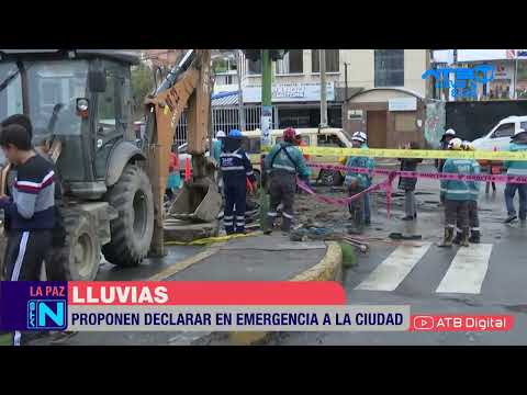 La Alcaldía evalúa declarar alerta roja en La Paz por las lluvias