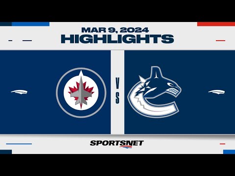 NHL Highlights | Jets vs. Canucks - March 9, 2024