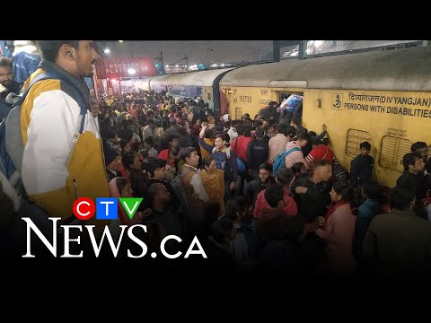 At least 18 people in a stampede at New Delhi train station