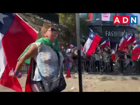 Manifestación a favor Carabineros tras muerte de funcionarios en Cañete