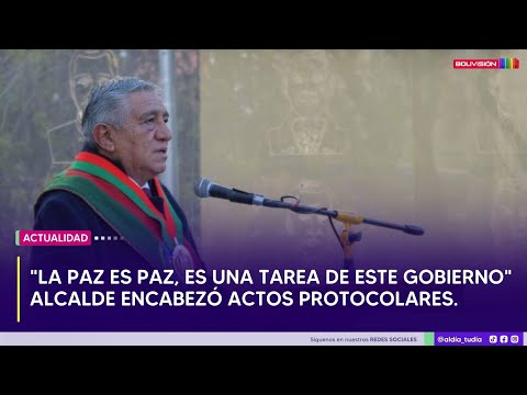Iván Arias: La Paz es paz, es una tarea de este gobierno