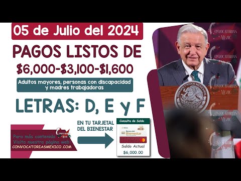 EN VENTANILLA D-E-F-G  ADULTOS MAYORES VIERNES 5 Y SABADO 6  PAGO DE TU PENSIÓN BIENESTAR