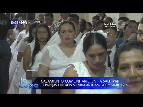 Casamiento comunitario en J. Augusto Saldívar