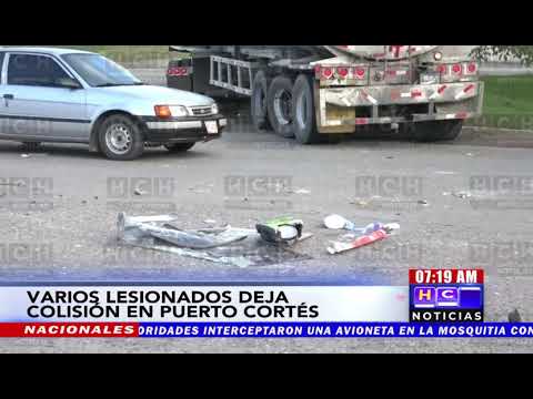 ¡Deportados! Colisión en Puerto Cortés deja varios lesionados