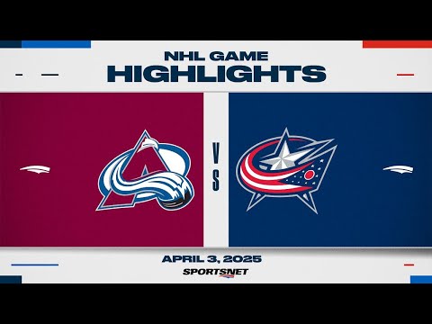 NHL Highlights | Avalanche vs. Blue Jackets - April 3, 2025