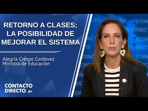 Entrevista con Alegría Crespo Cordovez - Ministra de Educación | Contacto Directo | Ecuavisa
