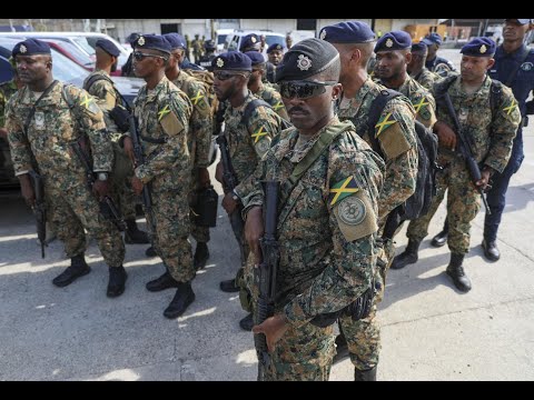 Jamaican soldiers and police arrive in Haiti to help fight gangs