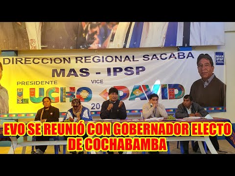 EVO MORALES SE REUNE CON HUMBERTO SANCHEZ Y ASAMBLEÍSTAS ELECTOS DE COCHABAMBA..