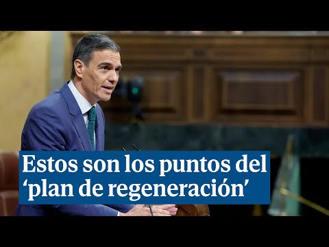 Estos son los principales puntos que propone Sánchez para su 'plan de regeneración'