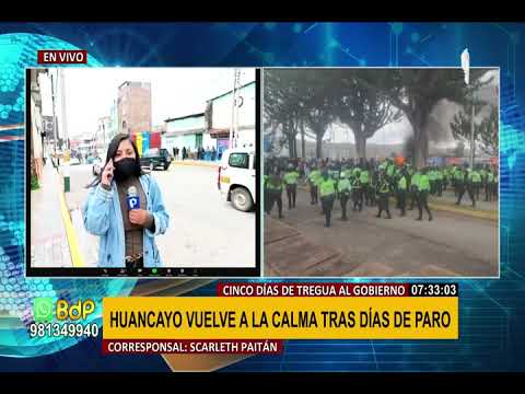 Huancayo vuelve a la calma tras diálogo con el Gobierno, pero aún no hay detenidos