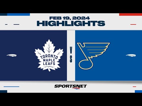 NHL Highlights | Maple Leafs vs. Blues - February 19, 2024