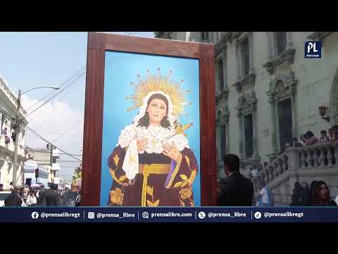 Procesión de Jesús del Rescate recorre calles del centro histórico capitalino
