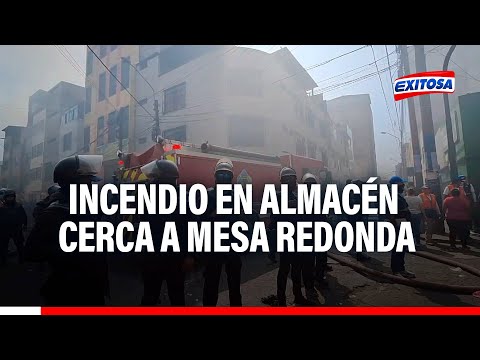Cercado de Lima: Incendio de código 2 se suscita en almacén cercano a Mesa Redonda