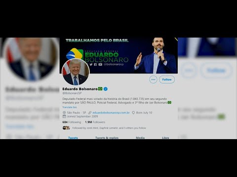 Diputado hijo de Bolsonaro pone foto de Trump en su perfil de Twitter | AFP