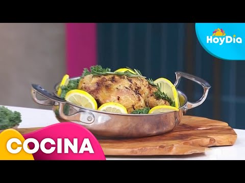 Pollo rostizado con salsa de limón, una receta con un toque cítrico | Hoy Día | Telemundo
