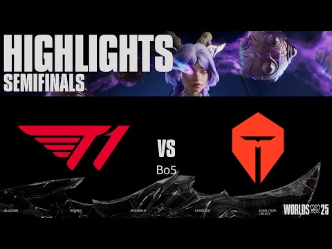 T1 vs TES 매치 하이라이트 | 녹아웃 4강 Day2 | 2025 월드 챔피언십
