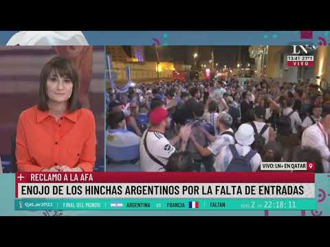 Protestas de los hinchas en Doha: argentinos reclaman entradas para la final del domingo
