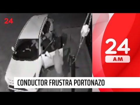 Conductor frustra portonazo tras acelerar para escapar de ladrones en Puente Alto | 24 Horas TVN