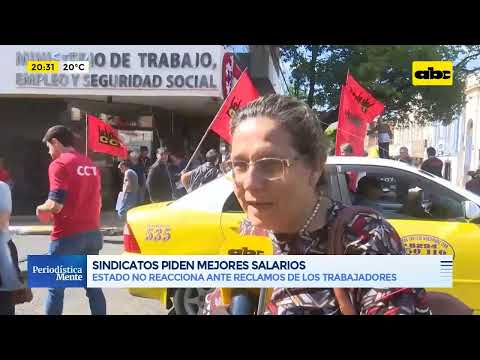 Organizaciones sindicales articuladas protestan frente al Ministerio del Trabajo
