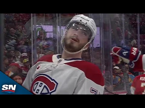 Canadiens Kirby Dach Redirects Puck Off Skate To Score Off Passing Play