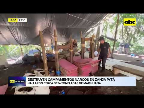 Destruyen campamentos narcos en Zanja Pytâ