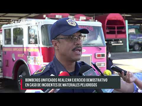 Bomberos de Managua realizan ejercicio sobre incidentes con sustancias tóxicas - Nicaragua