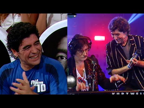 La felicidad de Diego Maradona al escuchar canciones de Joaquín Sabina y Charly García juntos