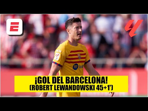 GOL DE LEWANDOWSKI de penal pone arriba 2-1 al BARCELONA vs GIRONA | La Liga