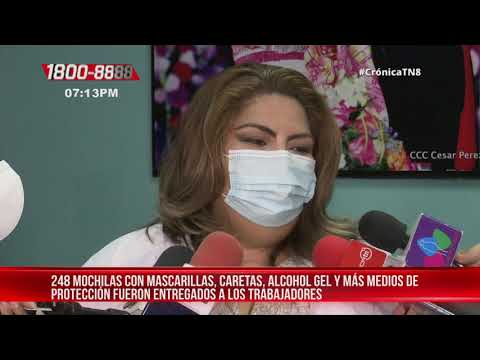 MINSA entrega mochilas y medios de protección a trabajadores de la salud - Nicaragua