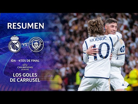 ODA AL FÚTBOL en el Bernabéu con un Real Madrid 3 - 3 Manchester City | Resumen de goles del partido