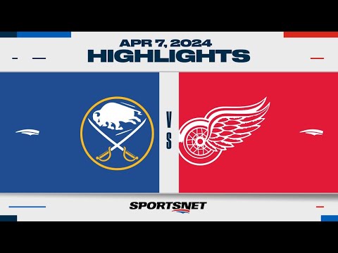 NHL Highlights | Red Wings vs. Sabres - April 7, 2024