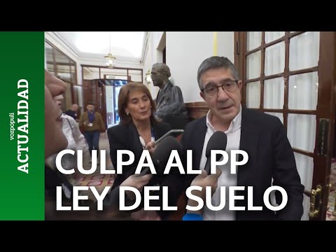 Patxi López señala al PP por meter el dedo en el ojo al PSOE en la reforma de la ley del suelo