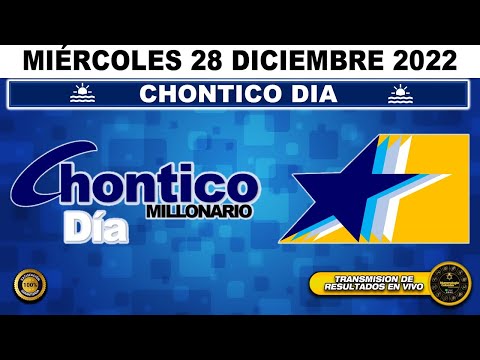 Resultado lotería CHONTICO DIA ?del MIÉRCOLES 28 de DICIEMBRE de 2022 (ULTIMO SORTEO DE HOY) l